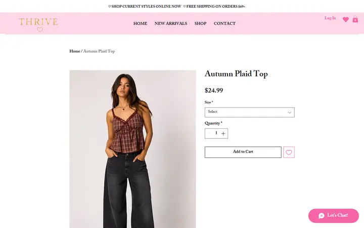 /product-page/autumn-plaid-top — Thrive