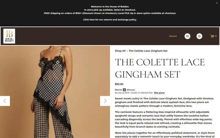 /shop/p/the-colette-lace-gingham-set — House of Bolden