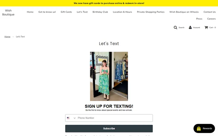 /pages/texting — Wish Boutique