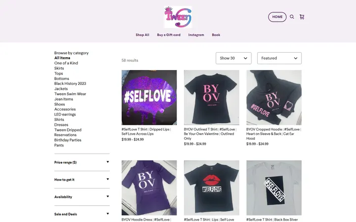 /s/shop — Tween Boutique