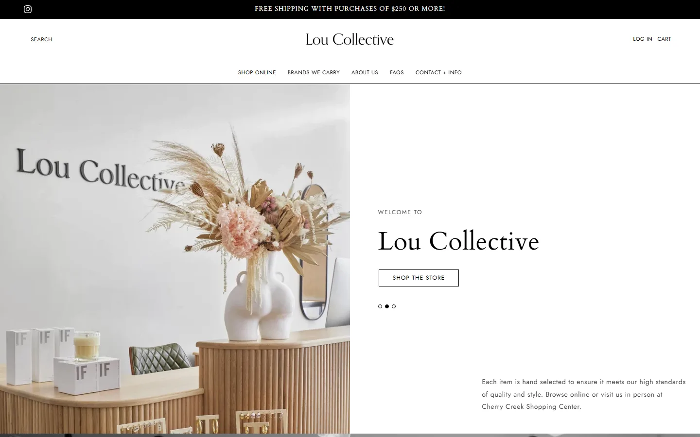 Captured website of Lou Collective