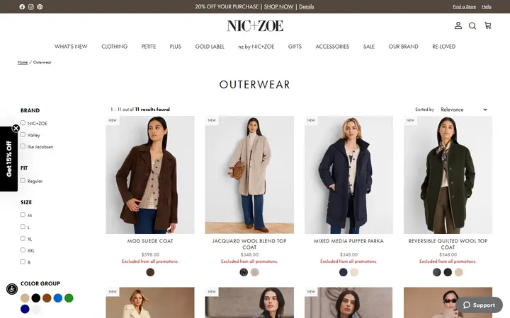 /collections/outerwear — NIC+ZOE