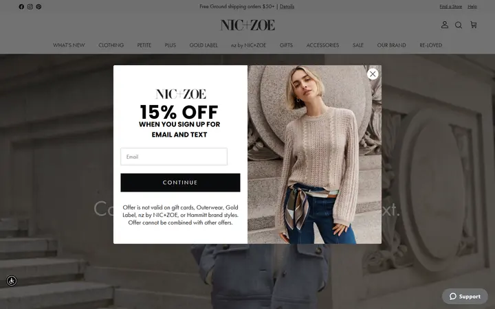 Website of NIC+ZOE