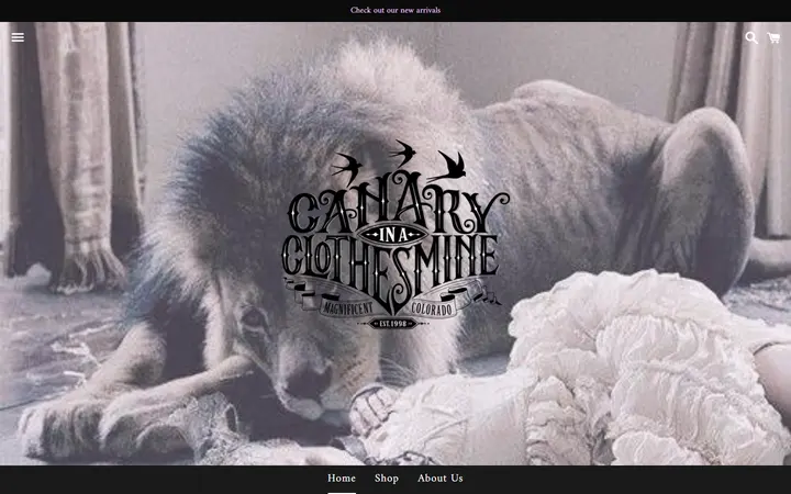 Website of Canary in a Clothesmine
