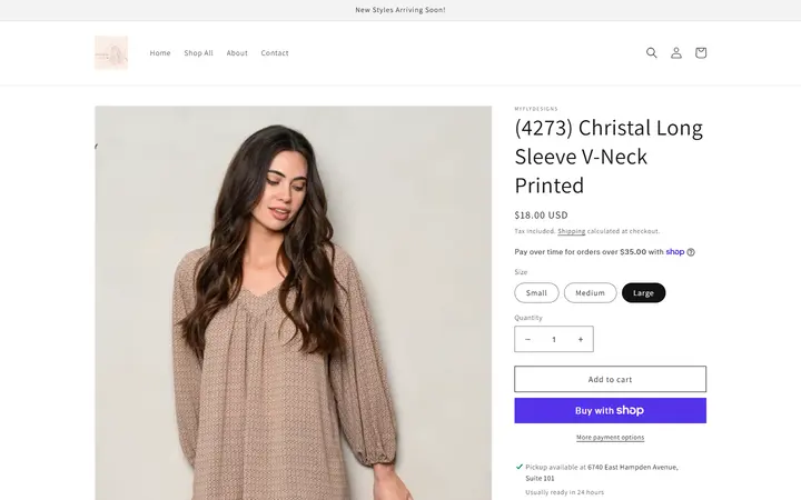 /products/4273-long-sleeve-v-neck-printed — Fly Designs Boutique