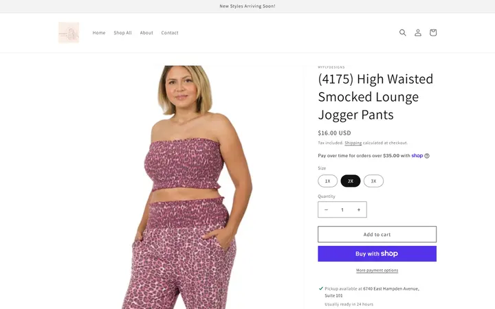 /products/4175-high-waisted-smocked-lounge-jogger-pants — Fly Designs Boutique