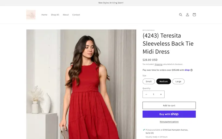 /products/4243-sleeveless-back-tie-midi-dress — Fly Designs Boutique