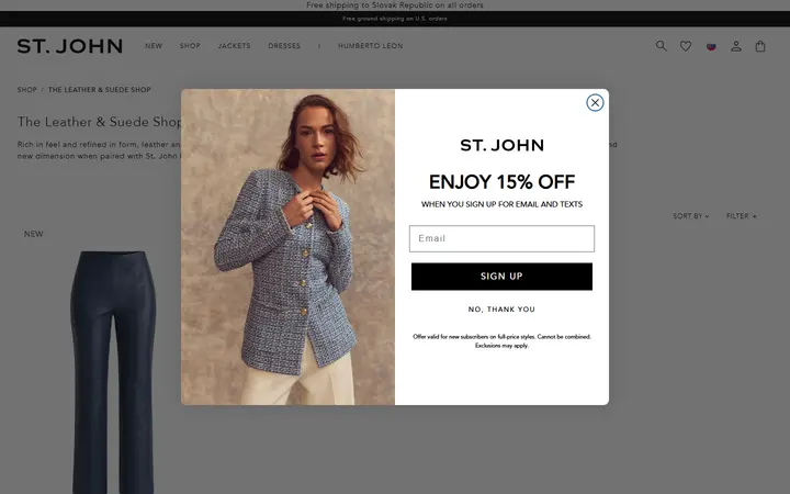 /collections/leather-suede-shop — St. John Knits Boutique