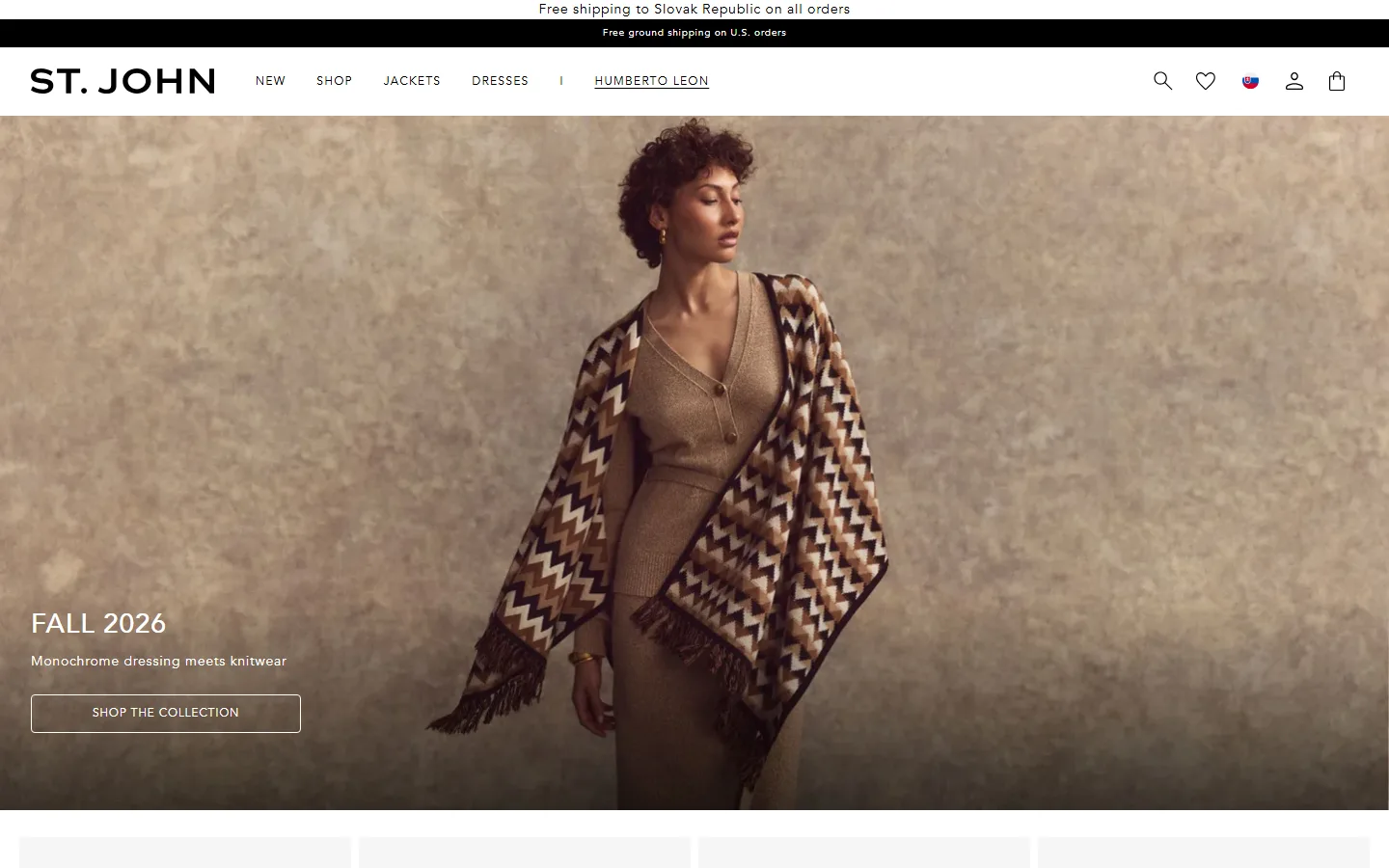 Captured website of St. John Knits Boutique