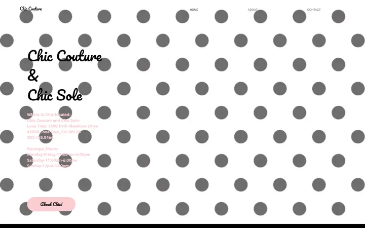 Website of Chic Couture