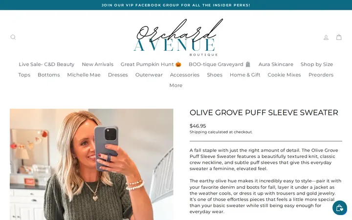 /collections/new-arrivals-1/products/olive-grove-puff-sleeve-sweater — Orchard Ave Boutique