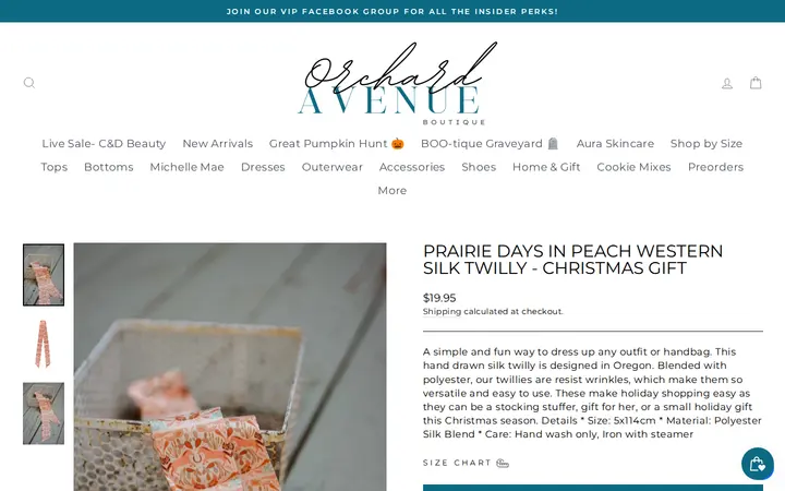 /collections/accessories/products/prairie-days-in-peach-western-silk-twilly-christmas-gift — Orchard Ave Boutique
