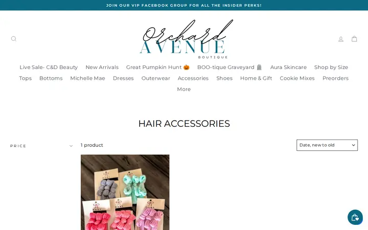 /collections/hair-accessories-1 — Orchard Ave Boutique