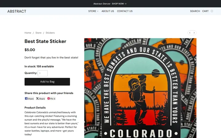 /products/Best-State-Sticker-p665529829 — Abstract Denver