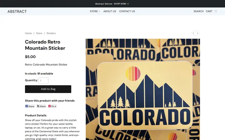 /products/Colorado-Retro-Mountain-Sticker-p665529123 — Abstract Denver