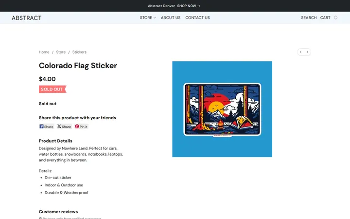 /products/Colorado-Flag-Sticker-p665541549 — Abstract Denver