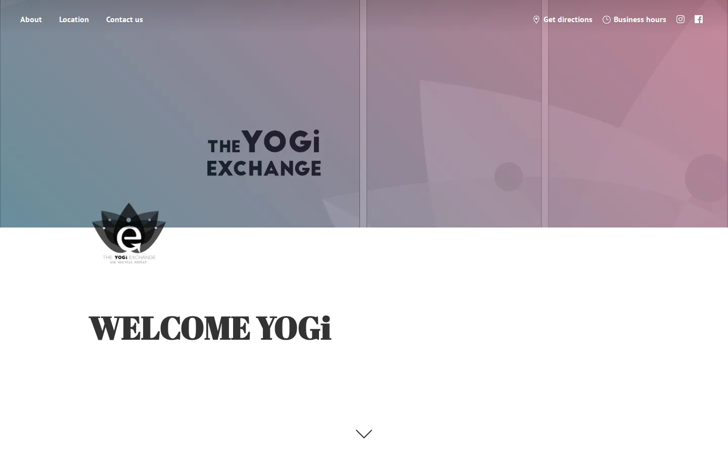 Captured website of The YOGi Exchange
