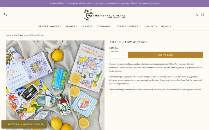 /collections/build-a-box/products/amalfi-glow-gift-box-1 — The Perfect Petal | Denver Florist