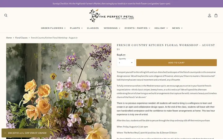 /collections/floral-classes-1/products/french-country-kitchen-floral-workshop-august-21 — The Perfect Petal | Denver Florist