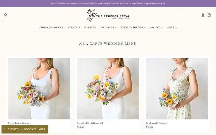 /collections/a-la-carte-wedding-menu — The Perfect Petal | Denver Florist