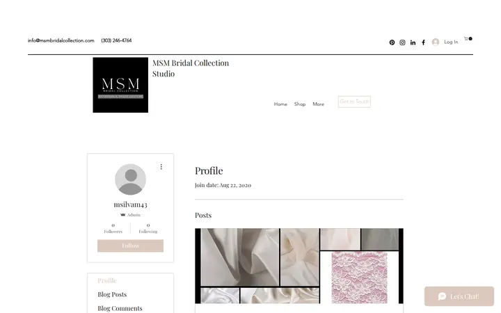 /profile/msilvam/profile — MSM Bridal Collection Studio