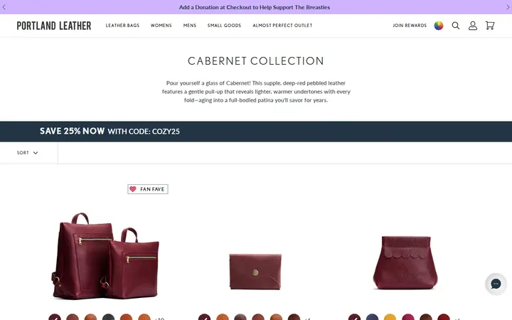 /collections/cabernet-collection — Portland Leather Goods, Larimer Square