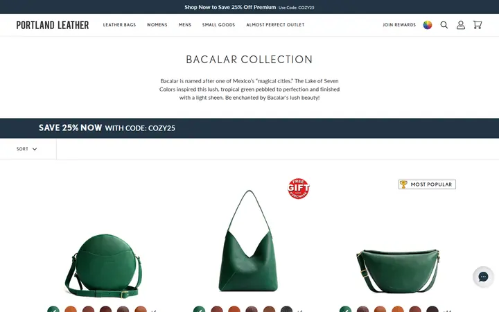 /collections/bacalar-collection — Portland Leather Goods, Larimer Square