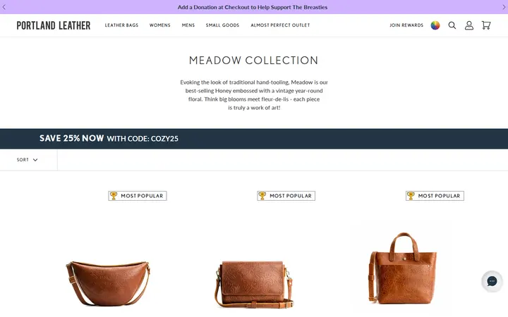 /collections/meadow-collection — Portland Leather Goods, Larimer Square