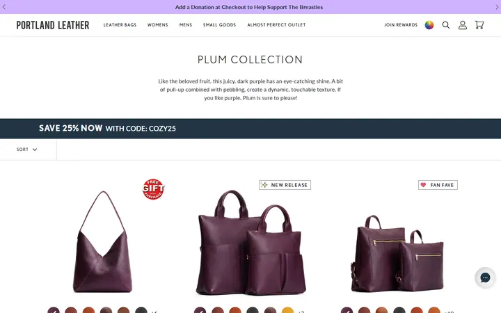 /collections/plum-collection — Portland Leather Goods, Larimer Square