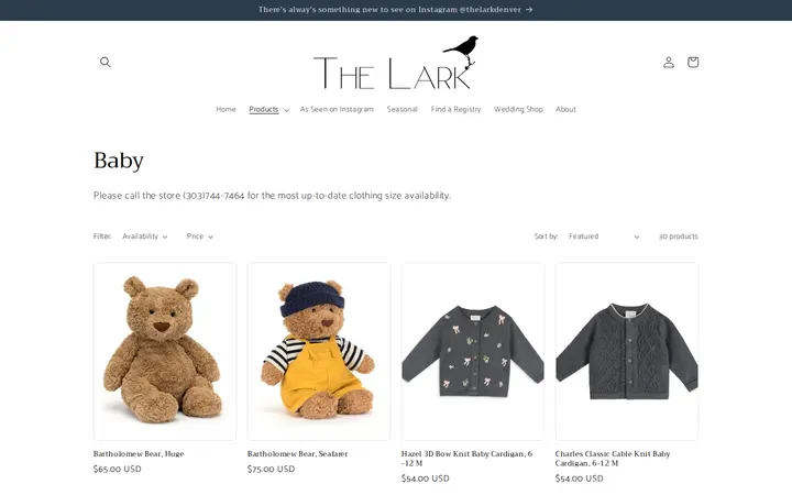 /collections/baby — The Lark