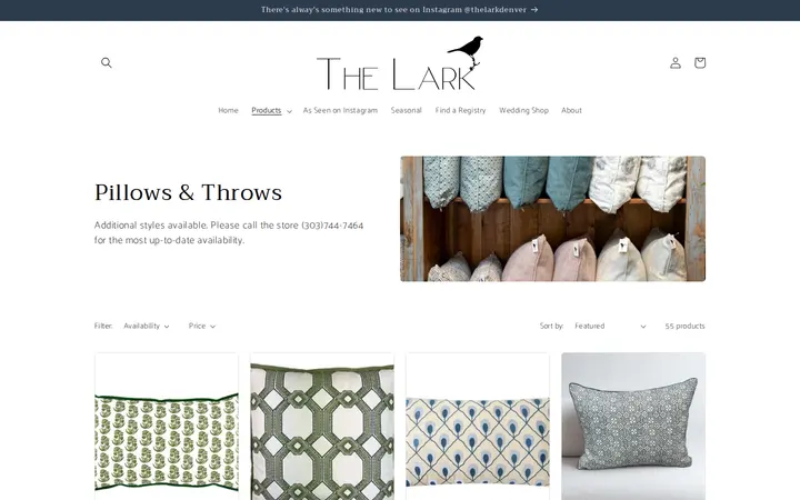 /collections/pillows — The Lark