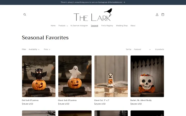 /collections/seasonal — The Lark