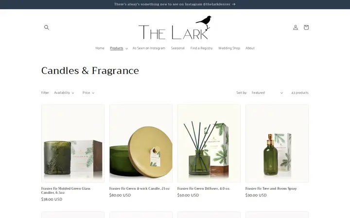 /collections/candles-fragrance — The Lark