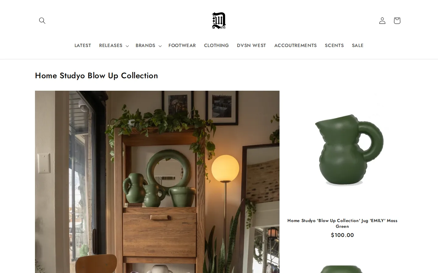 Captured website of DVSN WEST