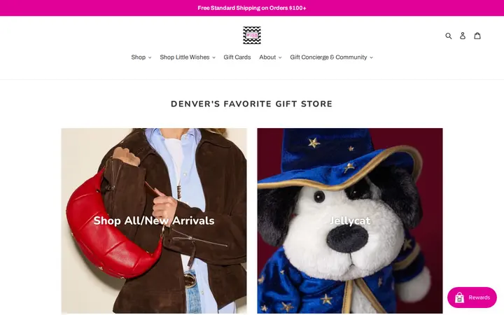 Website of Wish Gifts