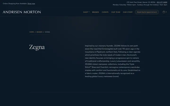 /brands/zegna — Andrisen Morton