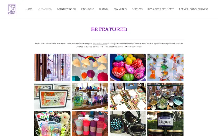 /be-featured.html — Artisan Center