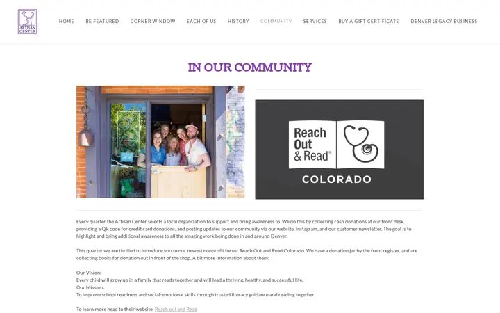/community.html — Artisan Center