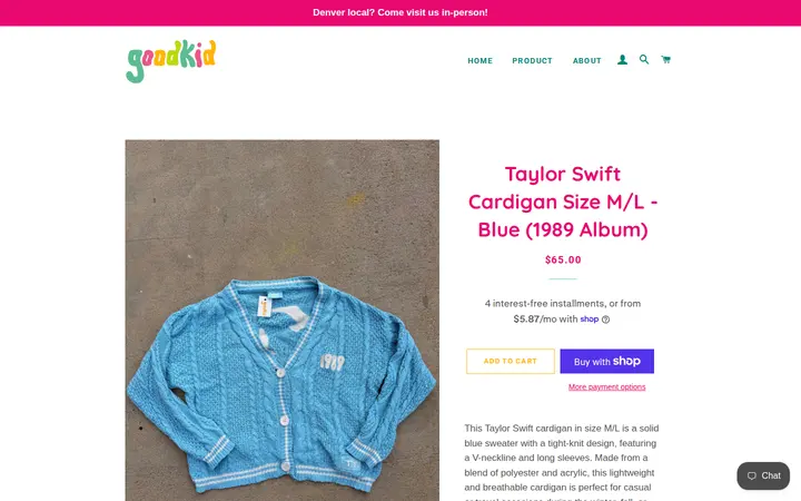 /products/taylor-swift-cardigan-size-m-l-blue-1989 — GoodKid