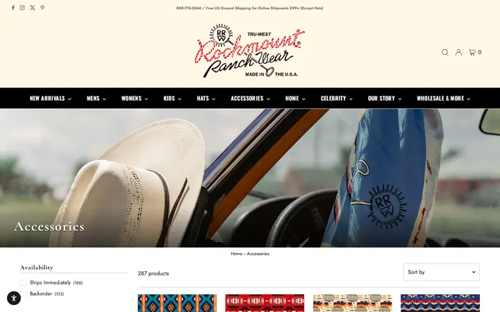 /collections/accessories — Rockmount Ranch Wear Mfg Co