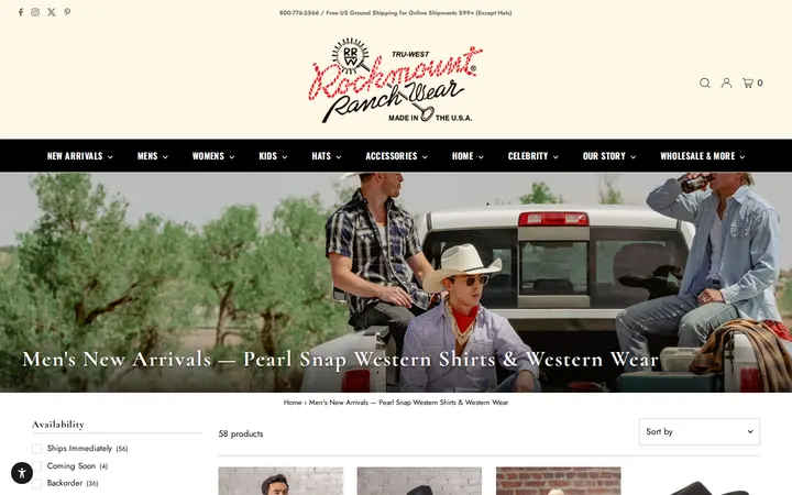 /collections/mens-new-arrivals — Rockmount Ranch Wear Mfg Co