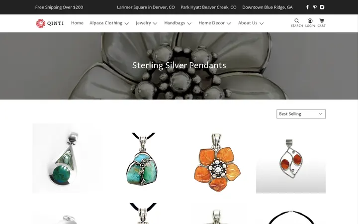 /collections/sterling-silver-jewelry-pendants — QINTI - The Peruvian Shop