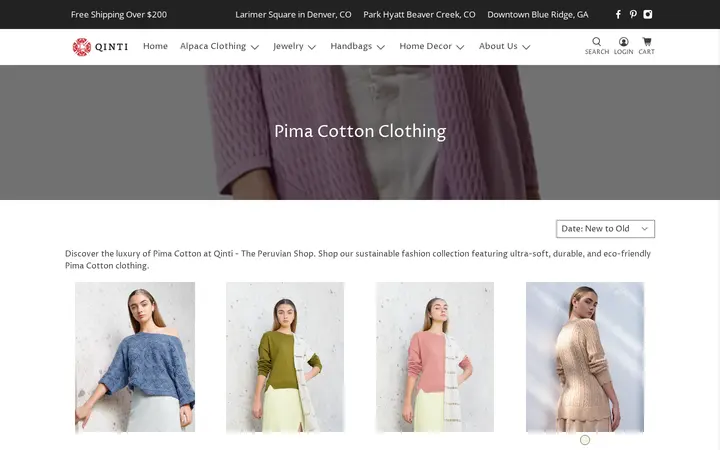 /collections/pima-cotton-clothing — QINTI - The Peruvian Shop