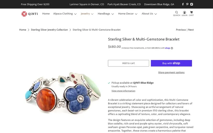 /collections/sterling-silver-jewelry-collection/products/sterling-silver-multi-gemstone-bracelet — QINTI - The Peruvian Shop