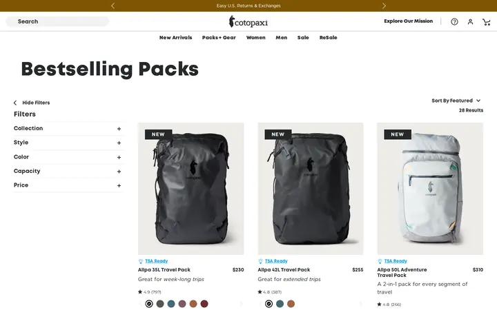 /collections/bestselling-packs — Cotopaxi Larimer Square