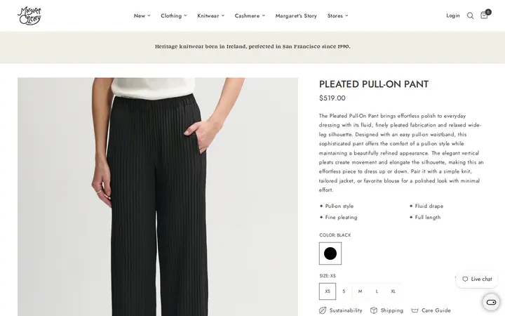 /collections/new-arrivals/products/pleated-pull-on-pant-1 — Margaret O'Leary