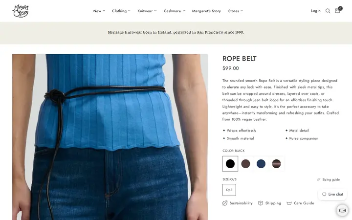 /collections/new-arrivals/products/rope-belt — Margaret O'Leary