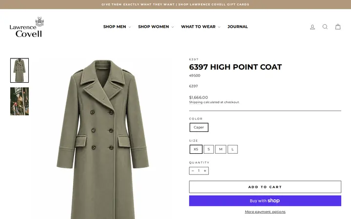 /collections/shop-womens-shop-by-designer-6398/products/639-high-point-coat-f — Lawrence Covell