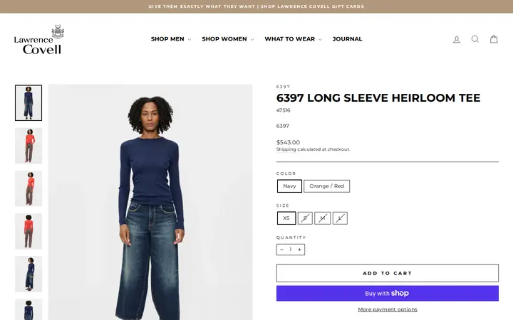 /collections/shop-womens-shop-by-designer-6398/products/639-ls-heirloom-tee-f — Lawrence Covell