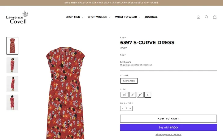 /collections/shop-womens-shop-by-designer-6398/products/639-s-curve-dress-f — Lawrence Covell